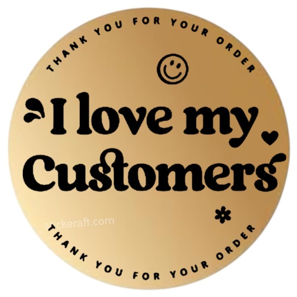 thank you for your order I love my Customers ! thank you sticker for business - Picture 13 of 13